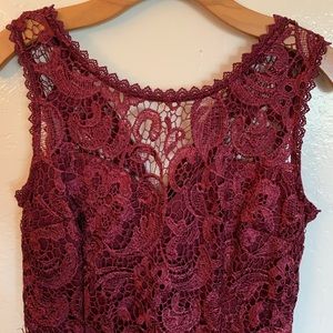 Burgundy Lace Dress